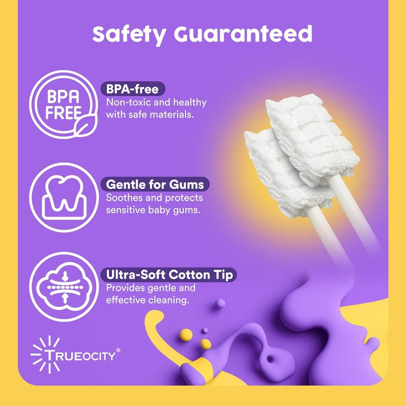 Trueocity Baby Tongue Cleaner Newborn – Soft Oral Cleaner for Infants, Gum & Mouth Cleaning for 0-3 Month Babies, Easy to Use and Safe for Daily Hygiene – Best Value Pack of 55 Units - Image 5